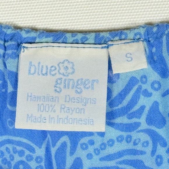 Blue Ginger Womens Small Hawaiian Dress Floral Paisley Strappy Vacation Tropical - Picture 6 of 6